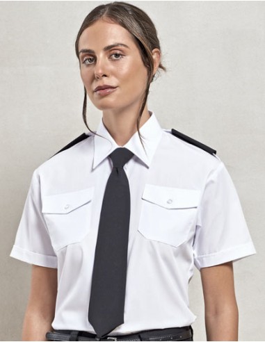 PRE-PR312-Womens Pilot Shirt Short Sleeve